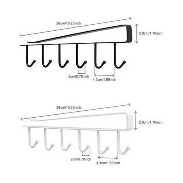 ORGANIZADOR  COLGANTE PORTA TAZA DE METAL