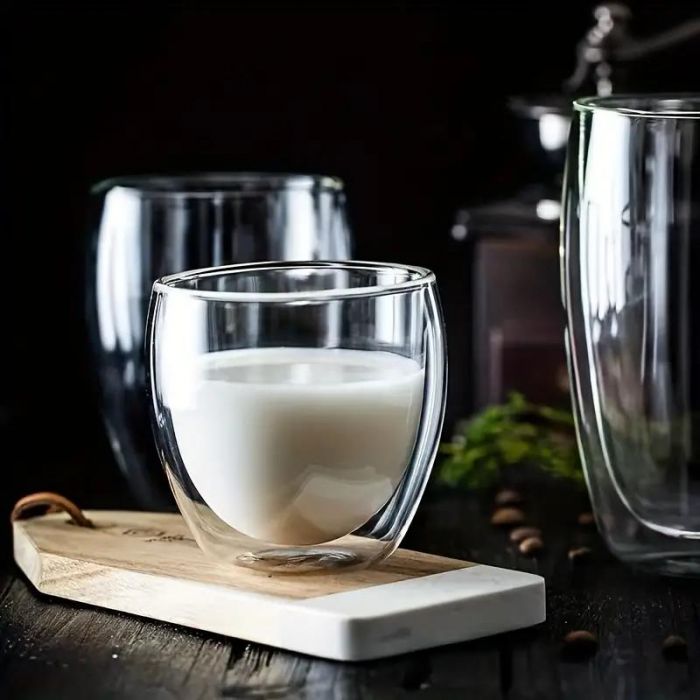 VASO TAZA CAFÉ DOBLE PARED VIDRIO 80ml