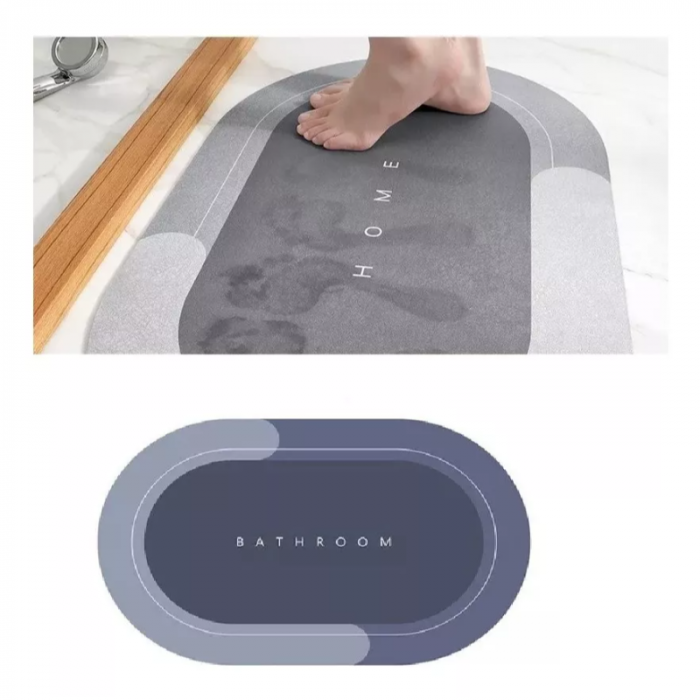 ALFOMBRA CURVA PARA BAÑO  ABSORBENTE  ANTIHUMEDAD