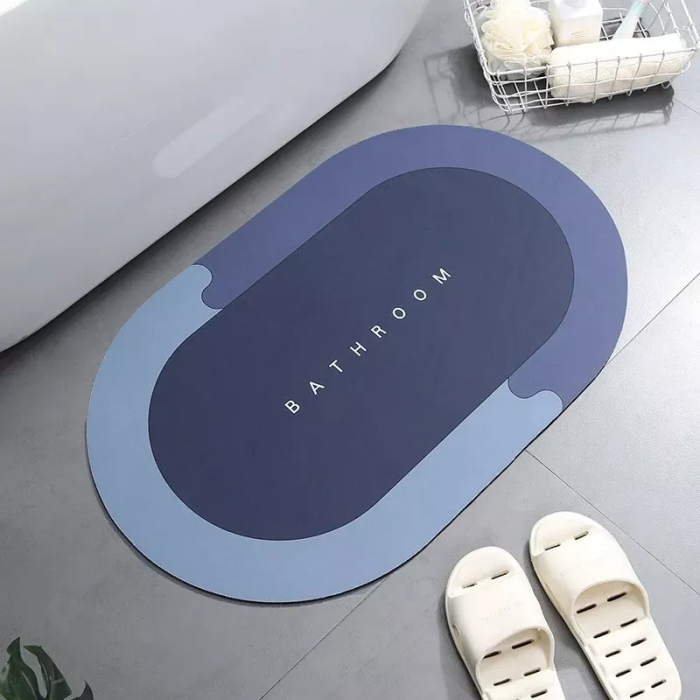 ALFOMBRA CURVA PARA BAÑO  ABSORBENTE  ANTIHUMEDAD