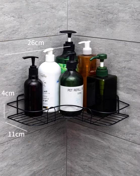 ORGANIZADOR ESQUINERO DE BAÑO NEGRO