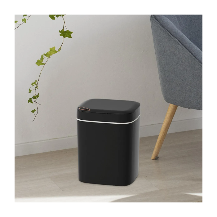 TACHO ESTÉTICO  DE BASURA PARA BAÑO CON SENSOR RECARGABLE