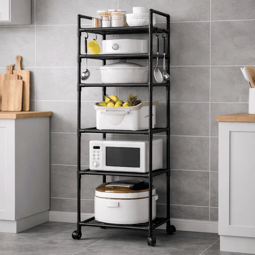 ORGANIZADOR RACK MUEBLE DE COCINA MULTIFUNCIÓN CON RUEDAS